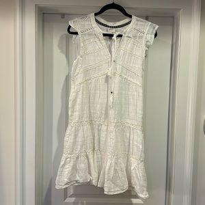 Knox Rose Flutter Sleeve MIDI Dress White M